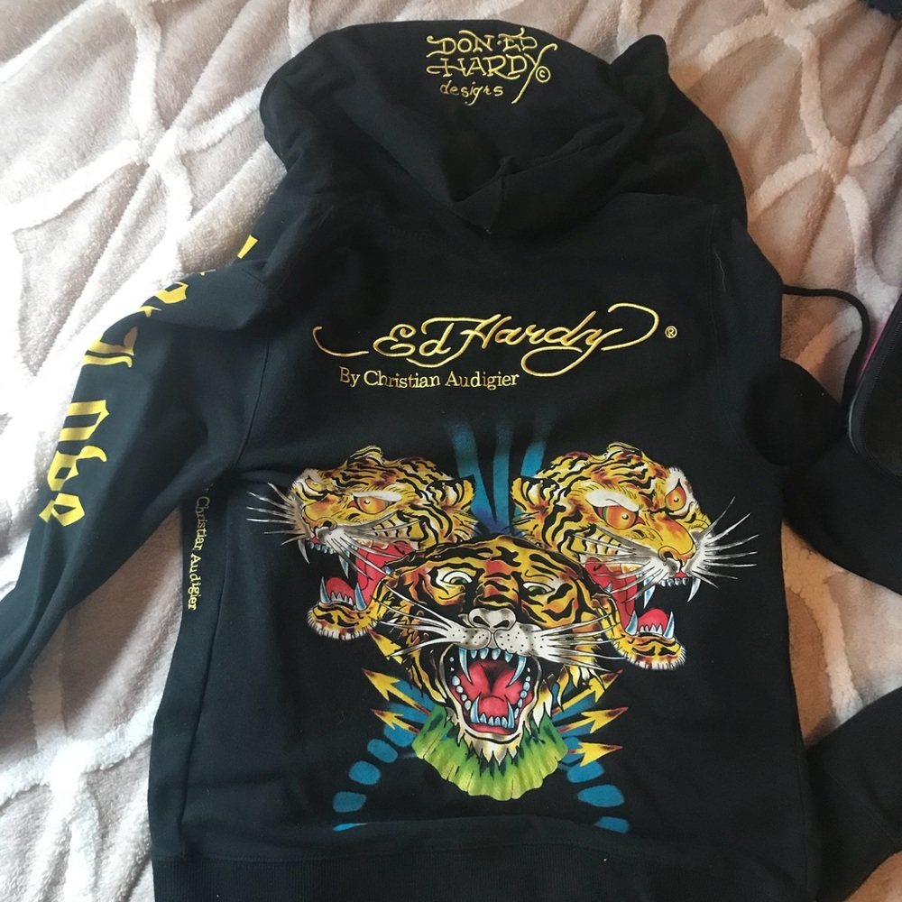 Ed Hardy zip up hoodie brand new